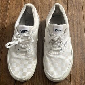 Vans White Checkered Sneakers for women